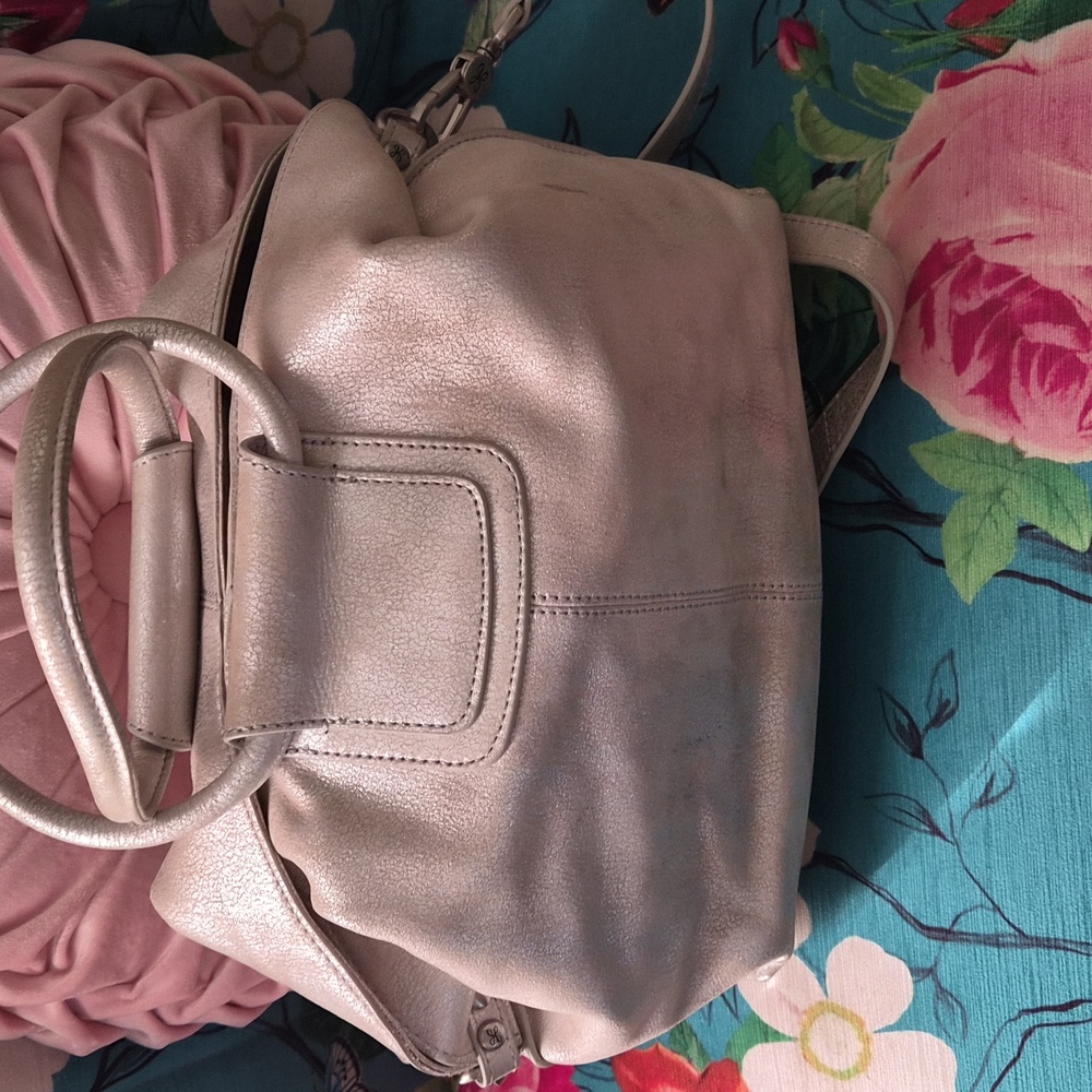 HOBO Shimmering Silver Satchel